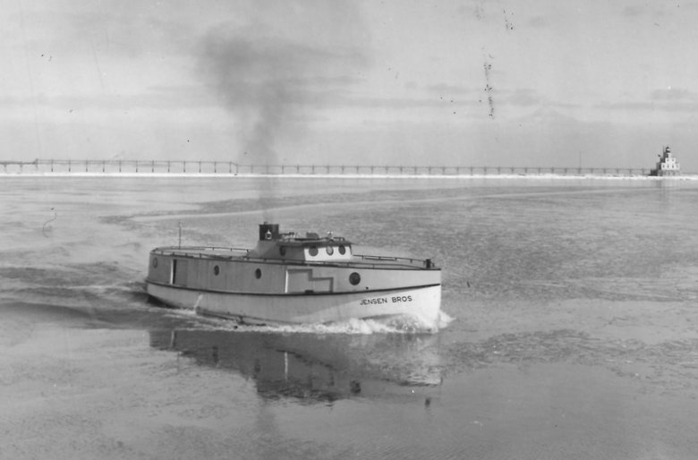 View of JENSEN BROTHERS in river