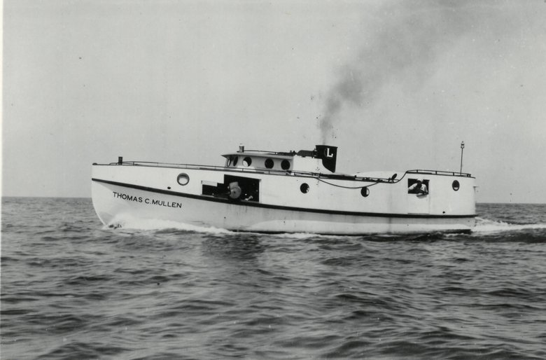 View of THOMAS C. MULLEN in river