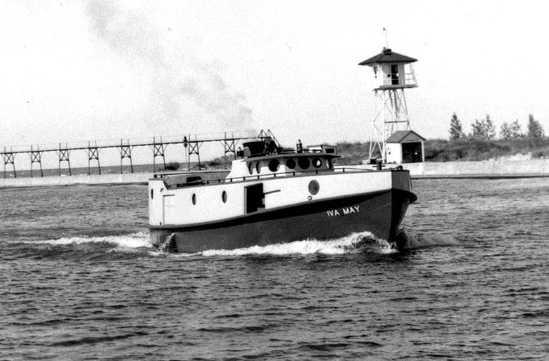 View of IVA MAY in river