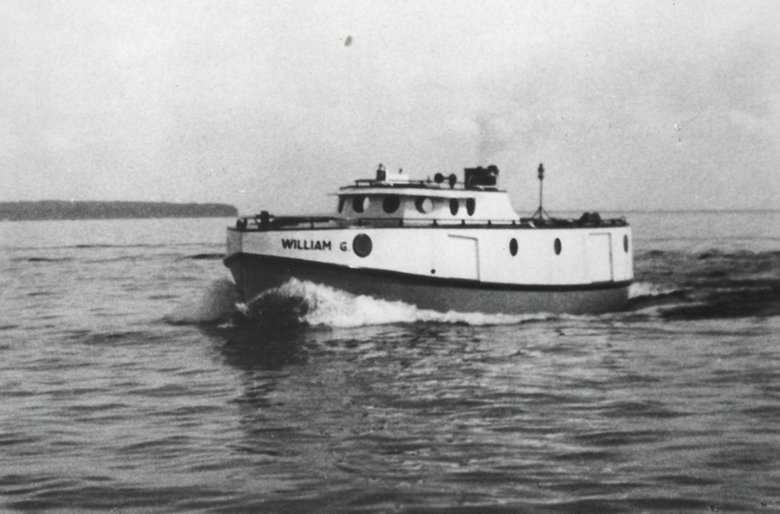View of WILLIAM G. in river