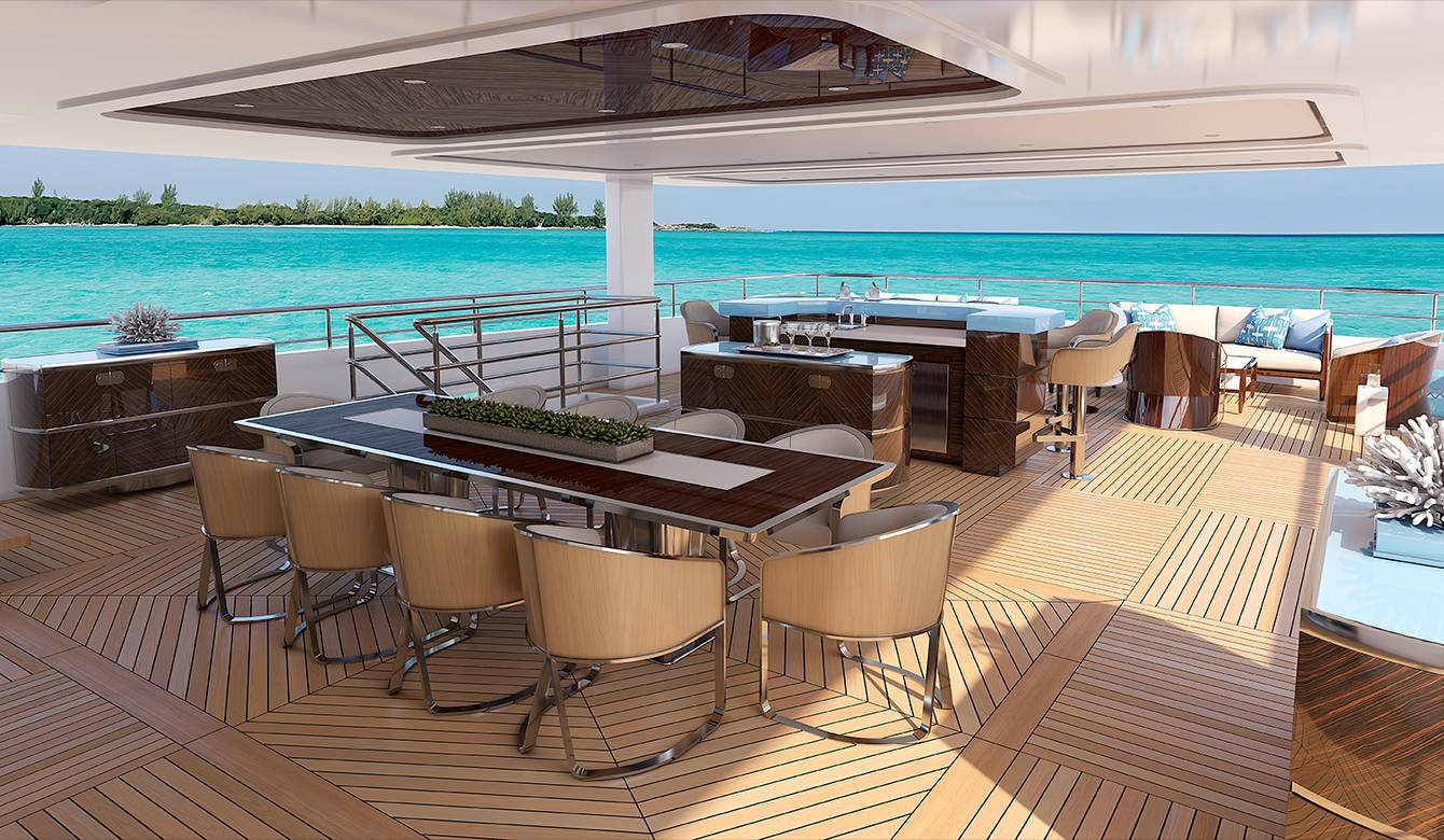 View of exterior dinning area